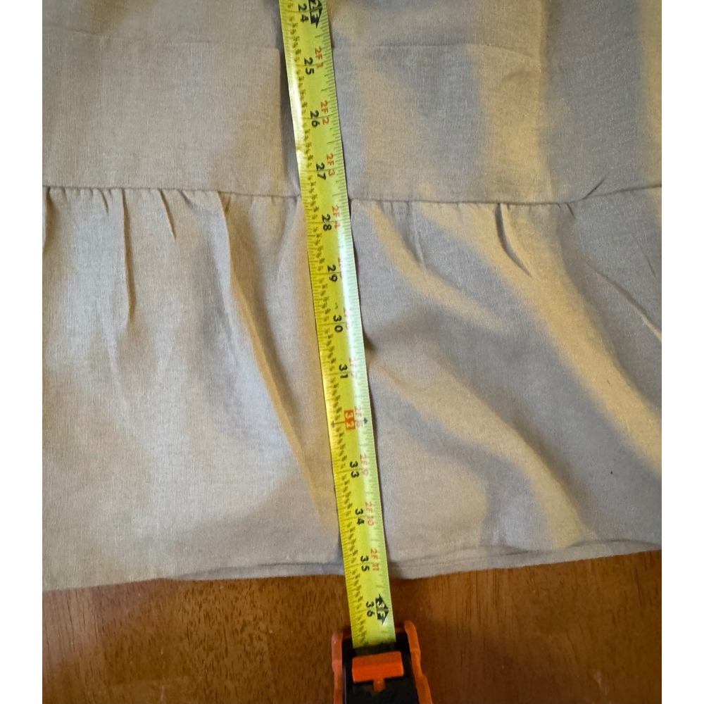 House of Harlow 1960 Tan Linen Blend Tiered V-Neck Maxi Dress Size Large - Picture 9 of 9
